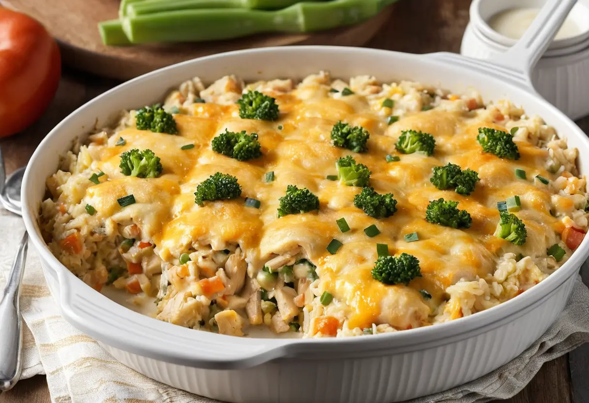 Cheesy Chicken and Rice Casserole