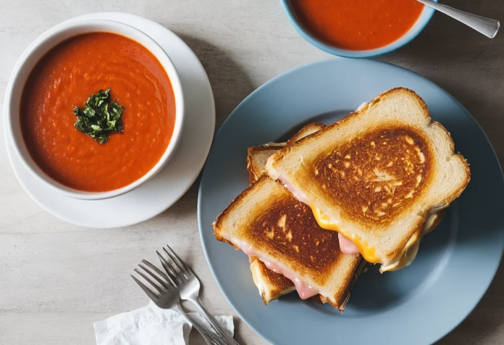 Grilled Cheese and Tomato Soup at Home