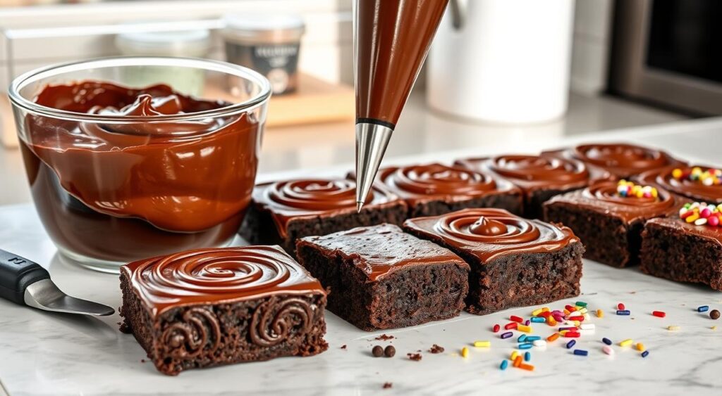 brownie icing techniques